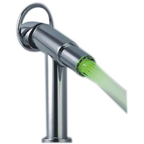 -LF-004-Brass body zinc handle LED faucet